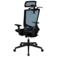 thumbnail image 6 of Flash Furniture Ergonomic Mesh Office Chair with Synchro-Tilt and Headrest, Blue/Black, 6 of 13