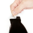 thumbnail image 4 of 20 Pcs Tape in Human Hair Extensions Glue in Hair Extensions Skin Weft Remy Human Hair Long Straight 16-22 Inches Free Tapes, 4 of 7