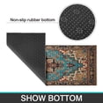 thumbnail image 7 of 2 Piece Bohemian Brown Ethnic Rug Rug Kitchen Rug Set, Decor Kitchen Rugs, Absorbent Non-Slip Washable Floor Mats, Home Indoor Runner Rugs 17"x47"+17"x30", 7 of 7