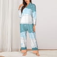 thumbnail image 3 of Kll Bathtub With Soap Bubbles Print Women'S Long Sleeve Pajamas With Pants Sleepwear Loungewear 2 Set-X-Large, 3 of 9