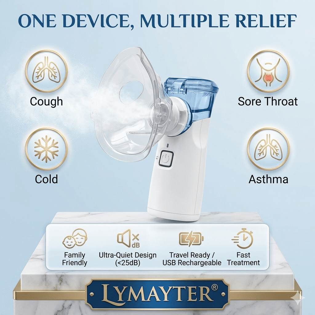 LYMAYTER® Portable Humidifier USB/Battery Portable Handheld Compressor Steam Inhaler