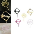thumbnail image 4 of Happy Birthday Valentine's Day Cake Topper Love Wedding Valentine Anniversary Acrylic Cupcake Decoration gold love, 4 of 9