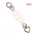 thumbnail image 4 of Accesorios de cadena de perlas Liso Blanco Imitación Perla Teléfono Cadena Correas San Valentín Día Decoración Regalos de cumpleaños para mujer Plata Eigraketly AP004772-03, 4 of 7