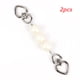thumbnail image 4 of Accesorios de cadena de perlas Liso Blanco Imitación Perla Teléfono Cadena Correas San Valentín Día Decoración Regalos de cumpleaños para mujer Plata Inevent AP004772-03, 4 of 7