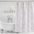 thumbnail image 3 of Colorful Polka Dot Shower Curtain, Waterproof Shower Curtains for Bathroom, Modern Minimalist Geometric Washable Fabric Bathtub Curtain Set Bath Decor with 12 Hooks Long 72"x84", 3 of 8