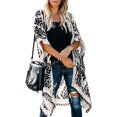 thumbnail image 1 of Mujeres Beach Cover Up Kimono Trim Solid Chiffon Spring Tropical Pool Kimonos Duster Cardigan Tops Maternidad Tallas grandes Summer Print Traje de baño Traje de baño Lady Bikini Casual Loose Coverups PXYMOER cárdigan, 1 of 1