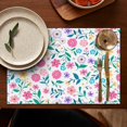 thumbnail image 5 of Pioneer Flower Floral Print Pattern Summer Placemats Table Placemats Set Of 4-Linen Kitchen Washable Placemats Table Mats 12x18 Inch Non-Slip Heat Resistant, 5 of 6