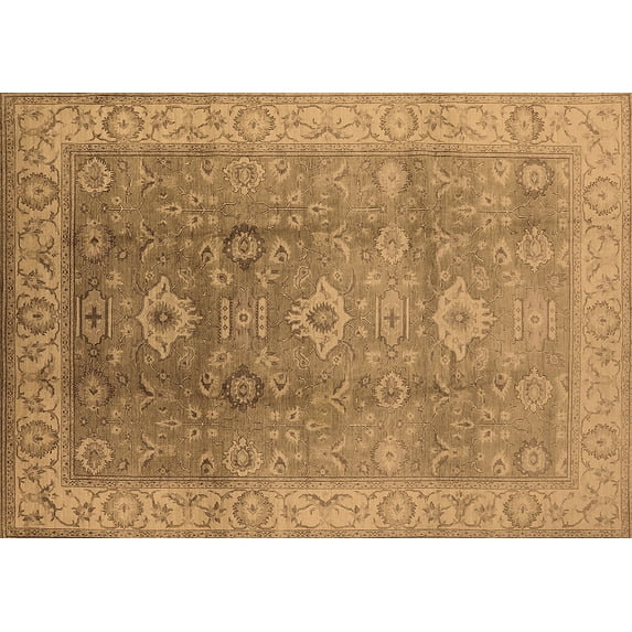 Ahgly Company Indoor Rectangle Oriental Brown Traditional Area Rugs, 5' x 7'