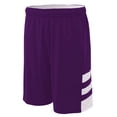 thumbnail image 2 of A4 Reversible Speedway 8" Short For Teen Male in Purple/White | NB5334, 2 of 2