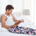 thumbnail image 5 of Naloa Plaid Flamingo Pajama Pants Men, PJ Bottoms, Sleep & Lounge Pants-Medium, 5 of 6