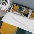 thumbnail image 4 of Designart "Contemporary Green Art Deco IV" Modern Bedding Covert Set - Abstract Transitional Green Abstract Bed Set With 2 Shams, 4 of 6