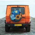 thumbnail image 6 of KLL Starry Night Sunflower Field Pattern 14-17 inch Spare Tire Cover Universal Wheel Protector for Truck SUV Trailer Camping Rv Tire Covers-16 inch, 6 of 6