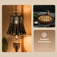thumbnail image 6 of Large Black Lampshade, Floor Lamp Shade Cover,SWAIFDEE Wave Metal Black Lamp Shades For Table Lamp 10x16x14.75 Etched Forest Spider Fitter, 6 of 8