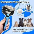 thumbnail image 5 of 3-in-1 Professional Pet Grooming Brush for Dogs & Cats – Dematting Comb, Undercoat Rake & Deshedding Tool for Long & Short Hair, Heavy Shedding & Matted Fur, 5 of 7