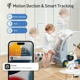 thumbnail image 6 of GPED 2K Indoor Security Camera for Baby Monitor, Dog Camera with Motion Detection, 2-Way Audio & Night Vision, WiFi Nanny Camera with Safety Alerts, Cloud & SD Card Storage, 6 of 6
