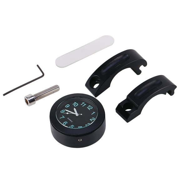 Handlebar Mount Clock, Motorcycle Watch Battery Powered Simple Installation Wide Compatibility for 7/8in To 1in