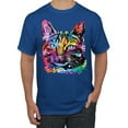 thumbnail image 1 of Cute Cat | Dean Russo Art Animal Lover Men's T-Shirt, Royal, Medium, 1 of 6