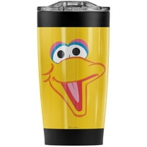 Sesame Street/Big Bird Head Stainless Steel Tumbler 20 oz Coffee Travel Mug/Cup, Vacuum Insulated & Double Wall with Leakproof Sliding Lid | Great for Hot Drinks and Cold Beverages