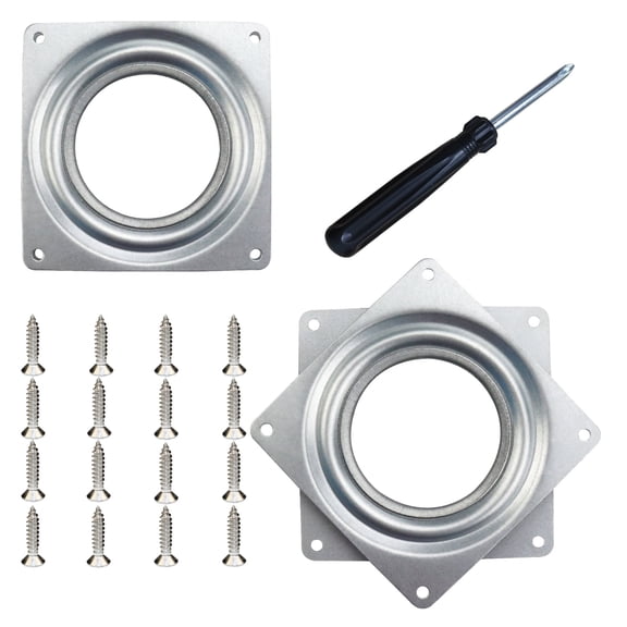 Turntable Bearings Rotating Tray Plate  Hardware for Strong Sturdy Table Cabinet Low Profile Desk/Home/kitchen/Office(150 LBS 、4 Inches、2PCS)