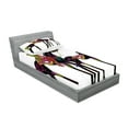 thumbnail image 2 of Ambesonne Ethnic Fitted Sheet & Pillow Sham Set, Cultural Woman on Wild Horse, Twin, Multicolor, 2 of 2
