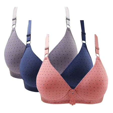Pavied Bralettes for Women Feelingirl Bra Push Up Bra Thin Laceless Steel Ring Comfortable Breathability Underwear Large Size Brater Buckle Female Bra Seamless Bras Full Coverage Bras Orange L