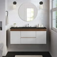 thumbnail image 3 of Render 48" Wall-Mount Bathroom Vanity-EEI-5801-CHA-BLK, 3 of 11