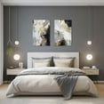 thumbnail image 3 of ZHONGYUTONG Abstract Black White & Gold Wall Decor 2 Pieces Abstract Canvas&nbsp;Art Prints Paintings Modern Artwork for Living Room Bedroom Decor (20.00" x 30.00" x 2PCS), 3 of 6