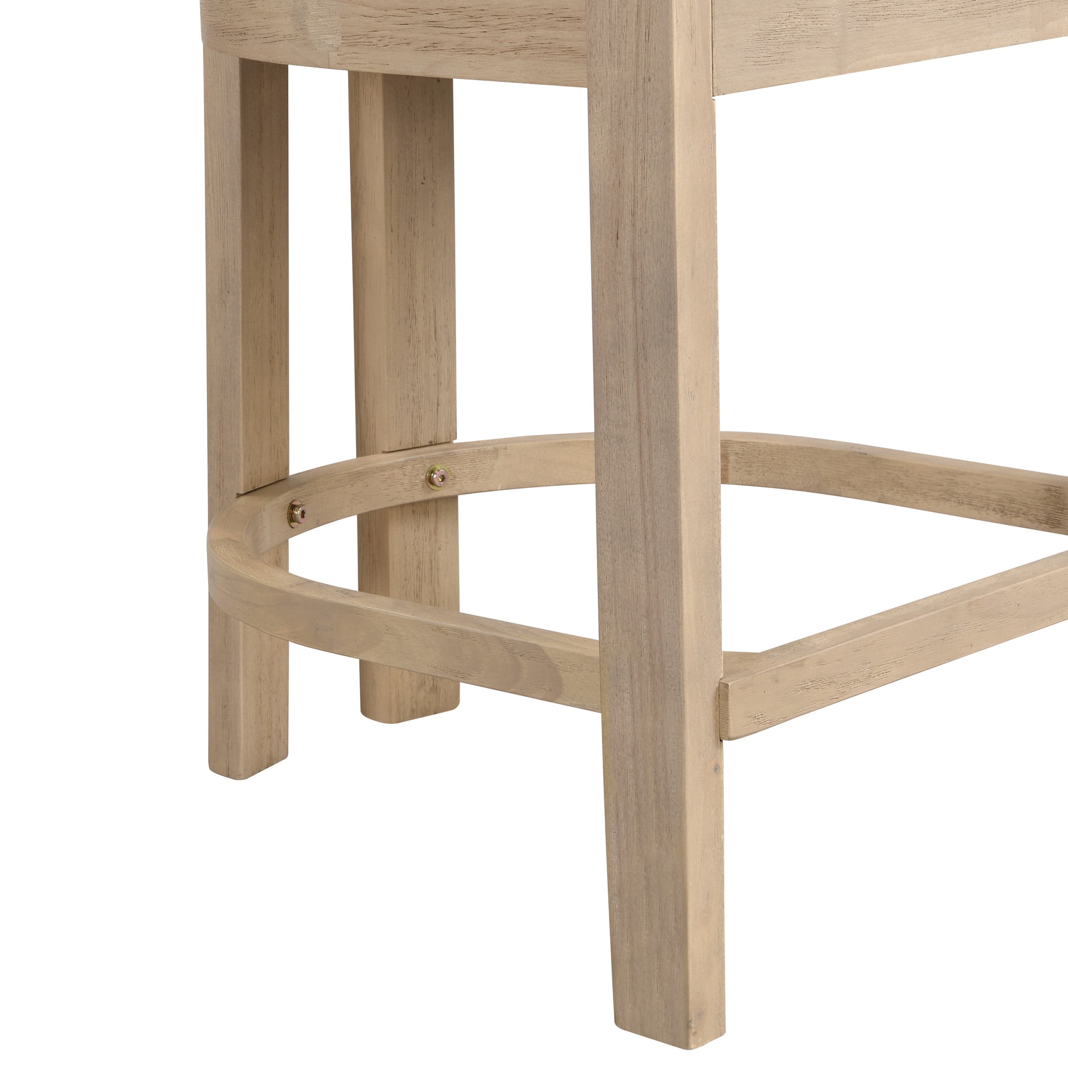 Christopher Knight Home 5-Piece Mid Century Counter Height Dining Table with Round Arm Bar Stools, Light Ash