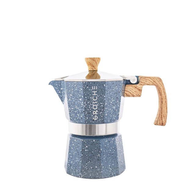 GROSCHE Milano Stone Stovetop Espresso Maker Moka Pot, Home Espresso