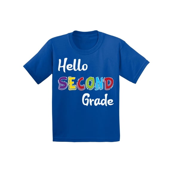 Back to School Shirts for 2nd Grader Shirt Kids Second Grade Shirt for Boys Fun School Shirts for Girls 8 Years Old School 9 Years Old T Shirts for School Hello Second Grade First Day of School Shirt