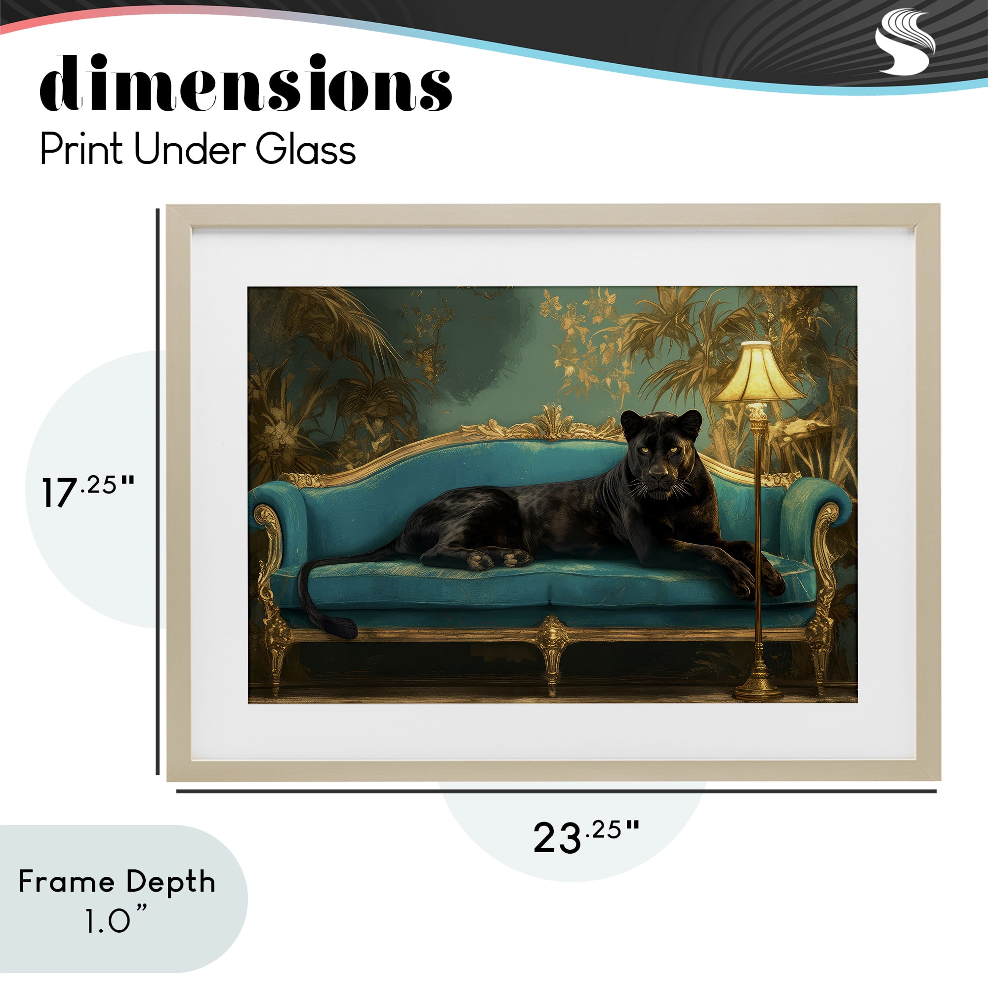Stupell Industries Exotic Lounging Panther Birch Framed Print Under Glass, design by Tina LeCour