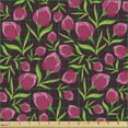 thumbnail image 2 of Flowers Sofa Upholstery Fabric by the Yard, Natural Theme Pink Flowers Leaves in Repeating Design Garden Art, Decorative Fabric for DIY and Home Accents, Pink Dark Purple and Green by Ambesonne, 2 of 5