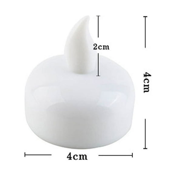 HEANUJJ 2Ud White LED Candle Light Floating Waterproof for Wedding and Event Decoration