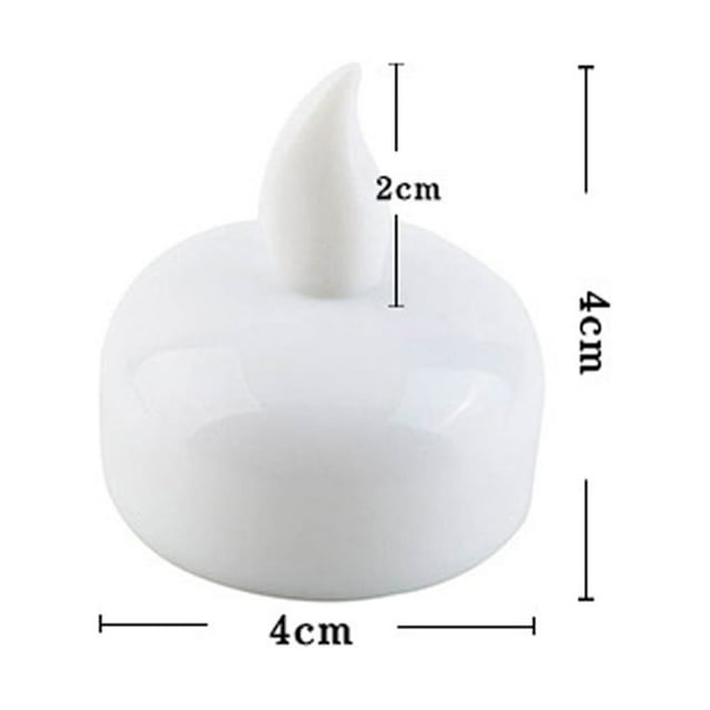 HEANUJJ 2Ud White LED Candle Light Floating Waterproof for Wedding and Event Decoration