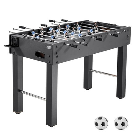 VEVOR Foosball Table, 48 inch Standard Size Table, Indoor Full Size Foosball Tables for Home, Family, and Game Room, Durable Soccer Set, Includes 2 Balls, Score Keeper, and 2 Cup Holders