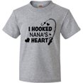 thumbnail image 3 of Inktastic I Hooked Nana's Heart with Fishing Rod Youth T-Shirt, 3 of 5