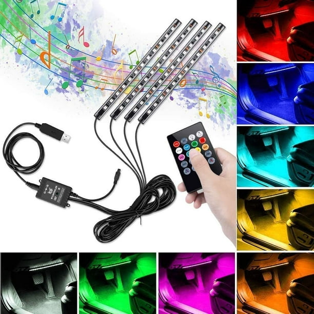 Car Seat Crevice Storage Box with RGB Ambient Light Dual USB