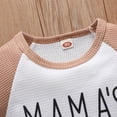 thumbnail image 5 of URMAGIC 2PCS Toddler Baby Boys Mama's Boy Short Sleeve Tshirt Shorts Summer Outfits, 5 of 7