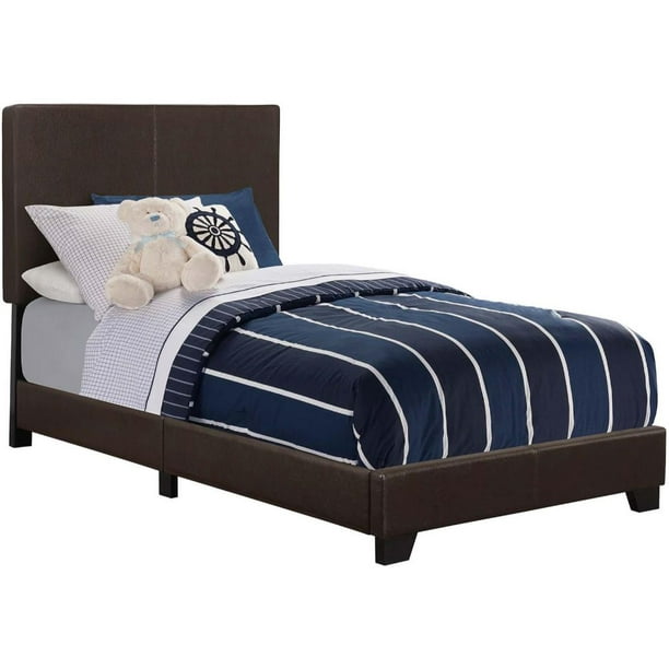Coaster Company Dorian Upholstered Twin, Brown Twin Bed Frame