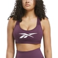 thumbnail image 1 of Reebok Womens Lux Victor Sports Bra, Purple, X-Small, 1 of 2