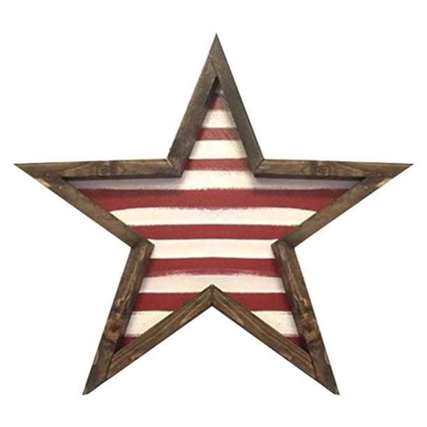 Madera Para Mesa Del Día De La Independencia, Mesa De Estrella De Cinco Puntas De Ee. Uu., Adornos De Madera, Escritorio, Oficina, Decoración De Fiesta En Casa Yuarrent HA045119-03