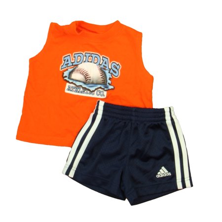 

Pre-owned Adidas Boys Orange | Navy Apparel Sets size: 3 Months