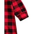 thumbnail image 3 of ZAXARRA Baby Plaid Rompers Newborn Christmas Long Hooded Bodysuit Infant Loose Fit Jumpsuits, 3 of 7