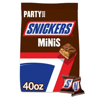 Snickers Mini Size Chocolate Candy Bar, Brown Wrap, Bulk Pack, 2 Pound –  Crazy Outlet Candy Store