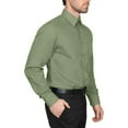thumbnail image 2 of Men's Berlioni Solid Button Up Spread Collar Work Long Sleeve Dress Shirt, 2 of 5