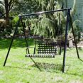 thumbnail image 4 of International Caravan Wrought Iron Hanging Porch Swing, Antique Black, 4 of 5
