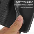 thumbnail image 4 of Dteck for Samsung Galaxy A13 4G Case PU Leather Flip 1 Wallet with 3 Card Slots Cover With Strap 360 Cover Protection Anti Drop Anti Scratch Magnetic Cover for Samsung Galaxy A13 4G, Black, 4 of 6