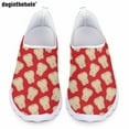 thumbnail image 1 of Zapatos casuales con estampado de dientes de amor para mujer, zapatos de trabajo de hospital, enfermera, zapatillas planas de malla transpirables cómodas de verano, 1 of 5