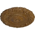 thumbnail image 3 of Ekena Millwork 21"OD x 2"P Marseille Ceiling Medallion (Fits Canopies up to 7 3/8"), Hand-Painted Smokey Topaz Crackle, 3 of 6