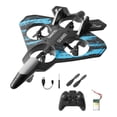 thumbnail image 3 of Avión de combate de control remoto de espuma, modelo fácil de volar, portátil, anticaída, 6 canales azul, 3 of 8